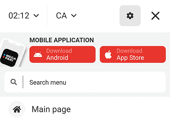 Find the app button Find the app button