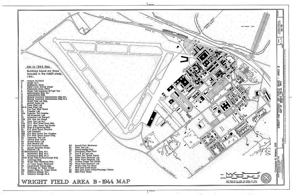 Exploring the historic map of Wright-Patterson AFB Ohio. - Fighter Aircraft